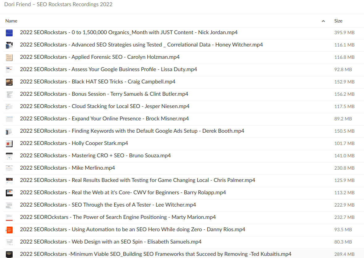 Dori Friend – SEO Rockstars Recordings 2022