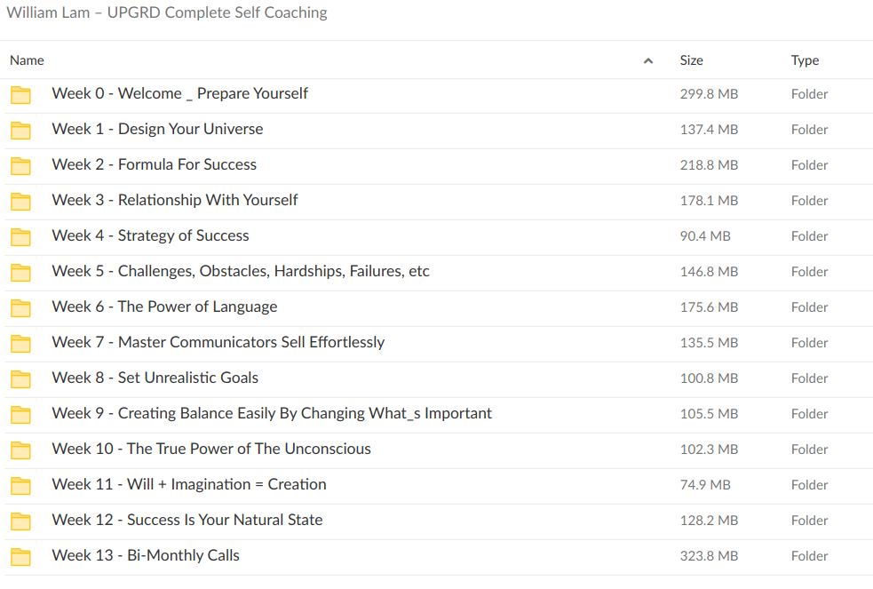 William Lam UPGRD Complete Self Coaching - download