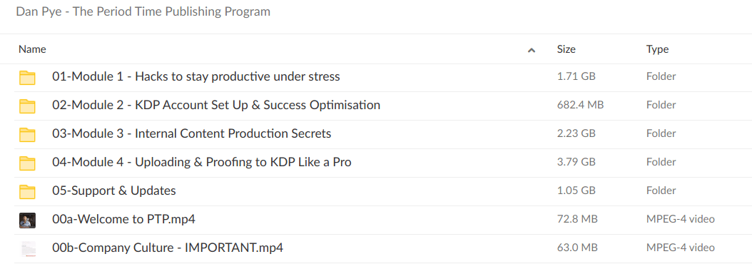 Dan Pye The Period Time Publishing Program - download