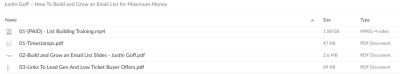 Justin Goff How To Build and Grow an Email List for Maximum Money Download