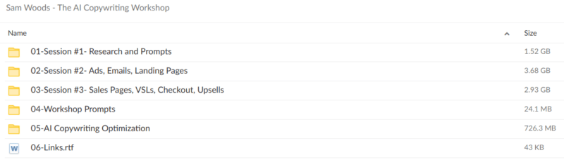 Sam Woods The AI Copywriting Workshop