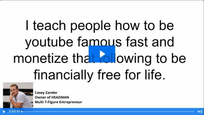 Casey Zander YouTube Fame Game Blueprint - feature img