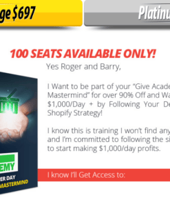 Roger Barry Give Academy 1k Day Platinum Mastermind COMPLETE with LATEST UPDATE - feature img