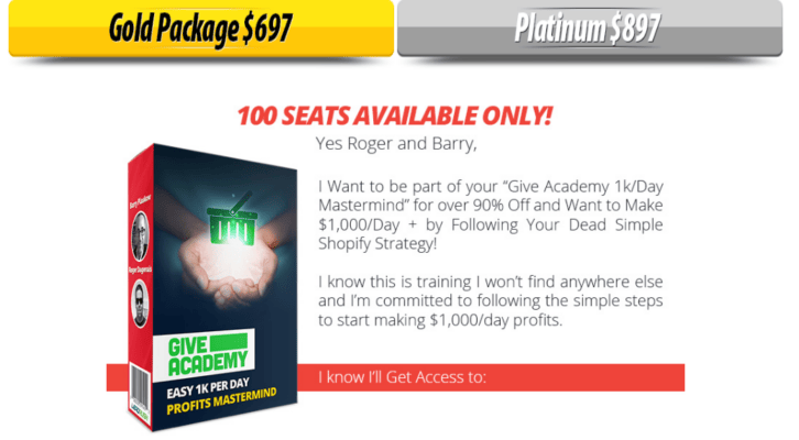 Roger Barry Give Academy 1k Day Platinum Mastermind COMPLETE with LATEST UPDATE - feature img