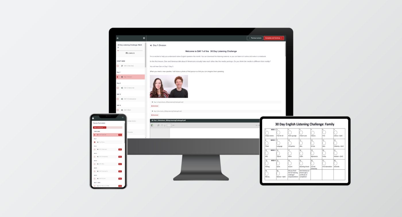 Download Speak English With Vanessa – 30 Days Listening Challenge