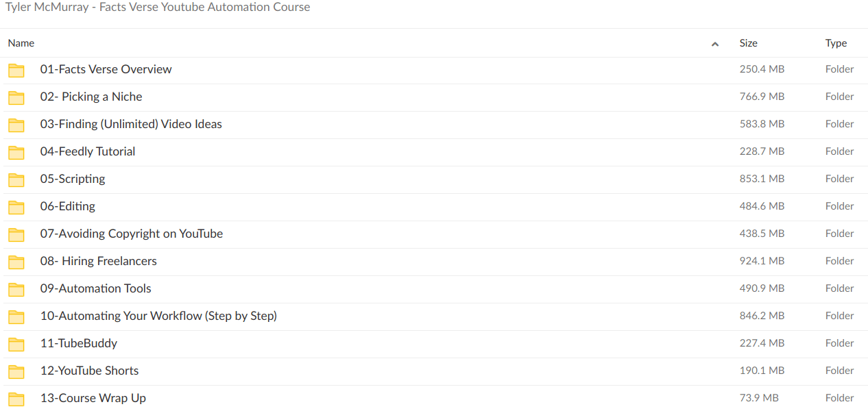 Tyler McMurray Facts Verse Youtube Automation Course - download
