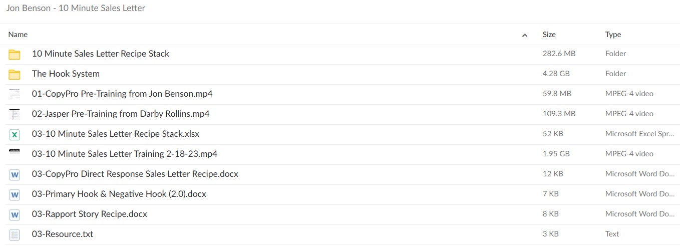 VIP SHARE Jon Benson 10 Minute Sales Letter - download