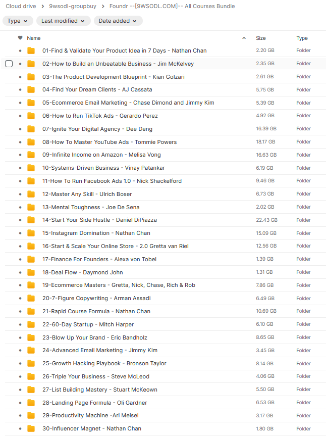 Foundr - All Courses Bundle - Proof of Files