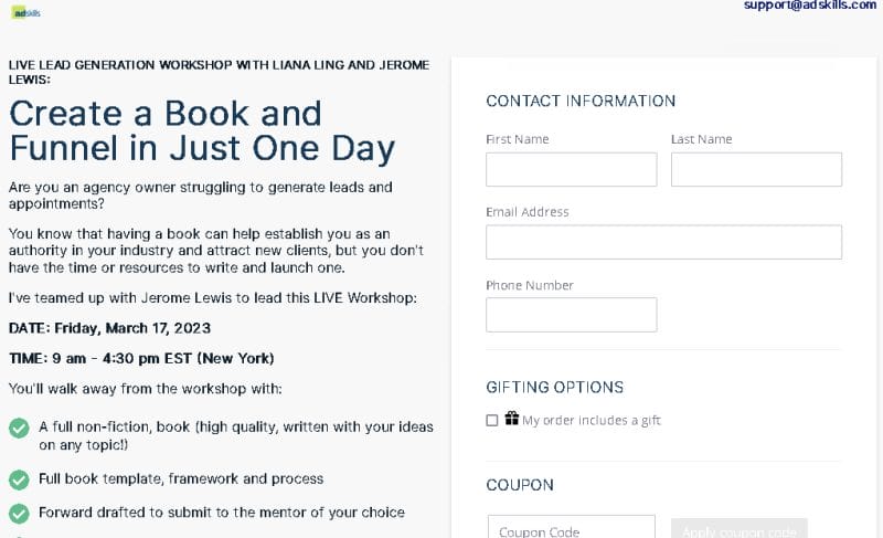Adskills CHATGPT Book Lead Gen Funnel