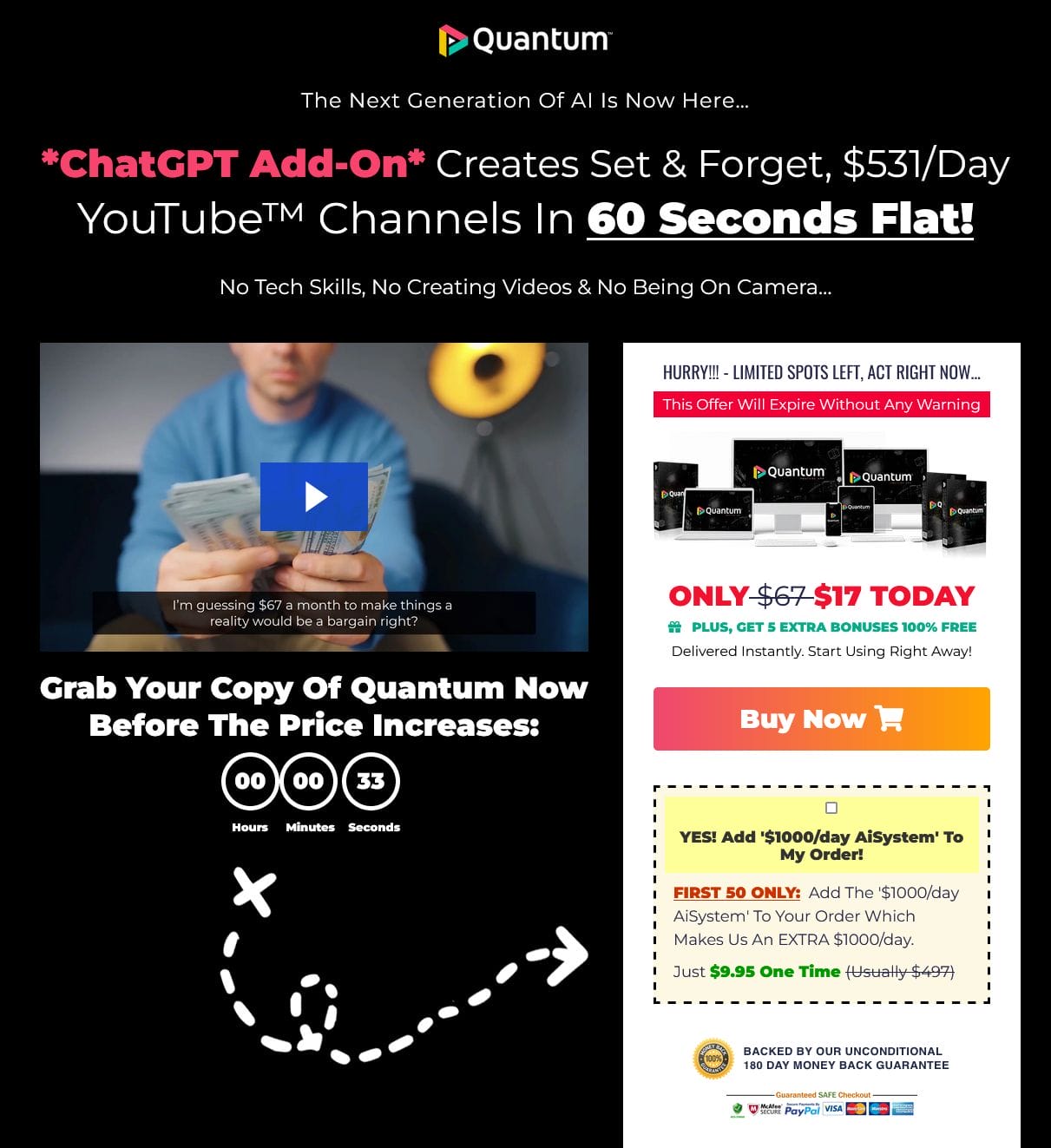 Billy Darr - Quantum + Pro - Worlds First AI-Powered Faceless YouTube™ Channel Builder