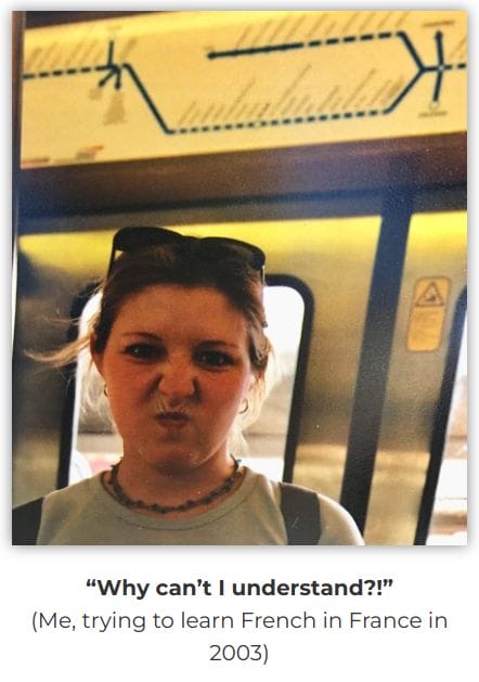 Christina frustrated in France