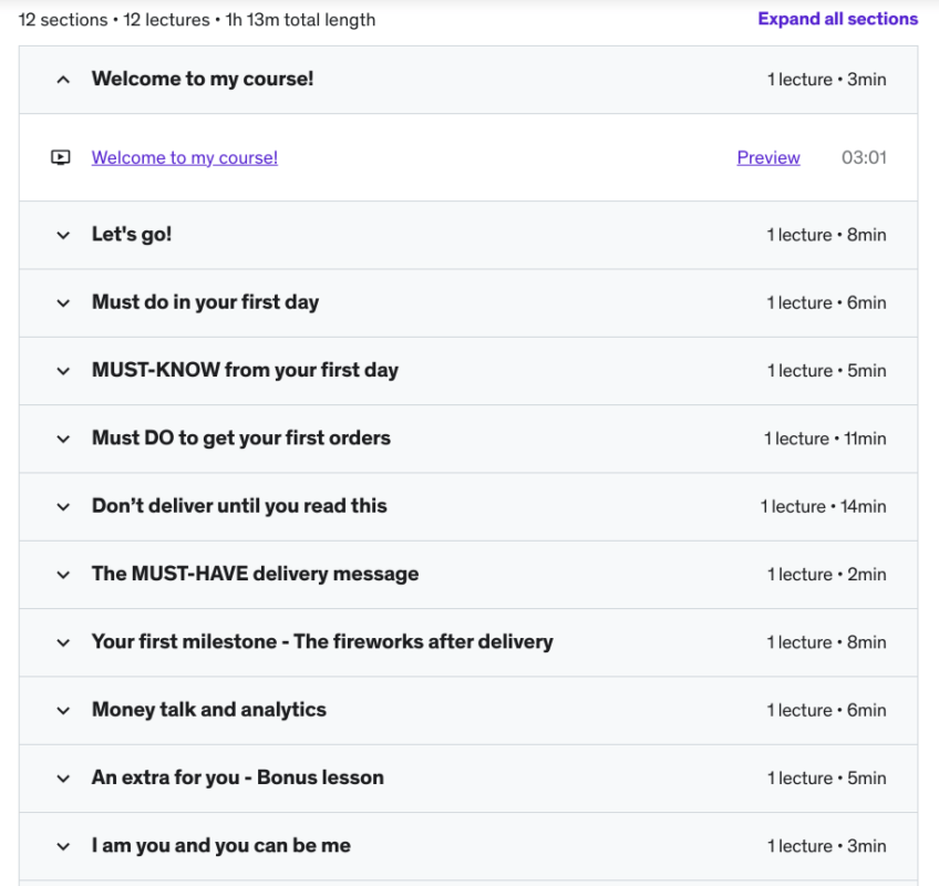 Earn with Fiverr by Expert Seller Ana C 2023 - Course Content