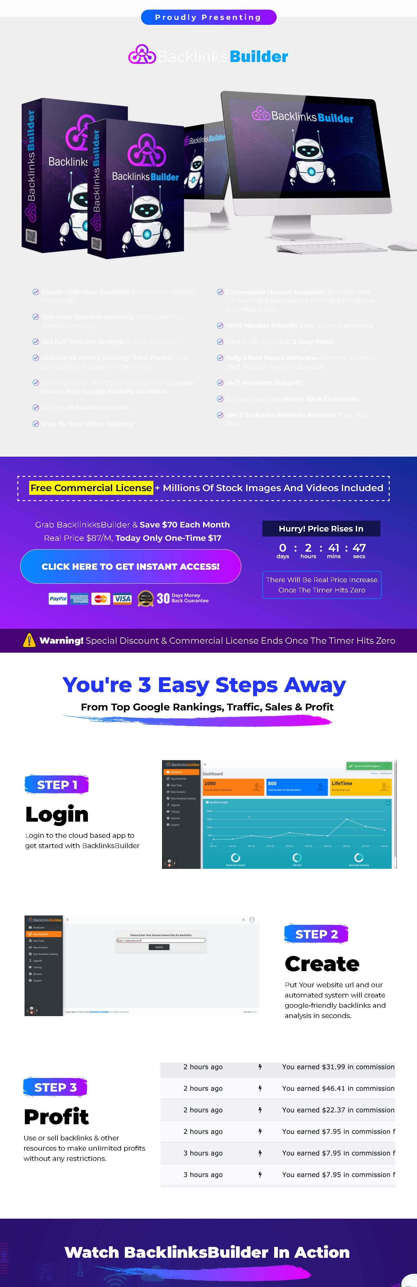 Rudy Rudra - BacklinksBuilder - Worlds First 70-In-One AI Based SEO App That Creates Unlimited Backlinks
