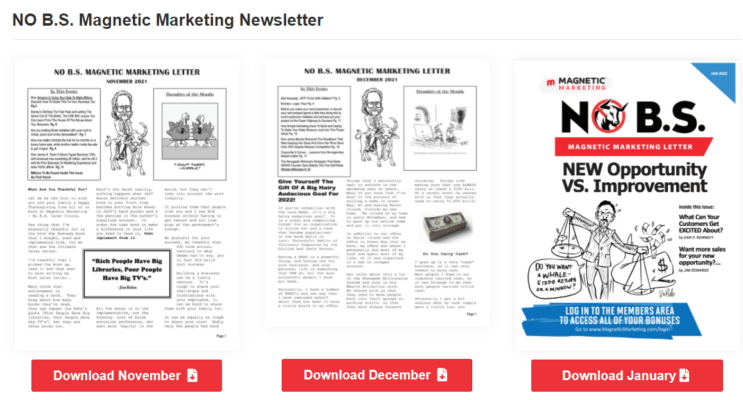 Dan Kennedys NO BS Magnetic Marketing Newsletter