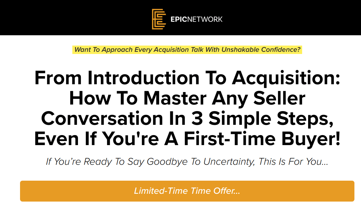 Christopher Wick Epic Network Discovery Call Masterclass - Download