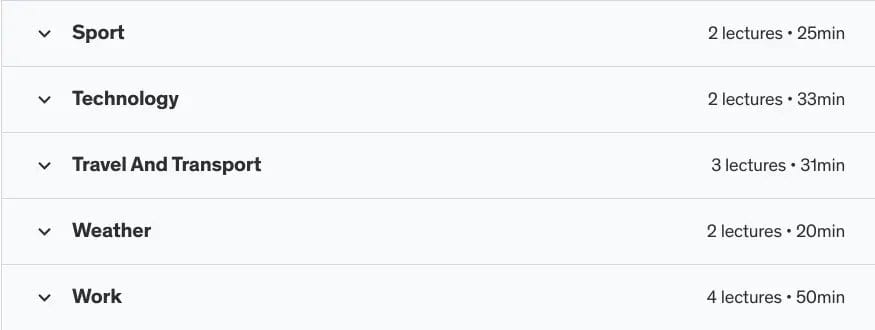 BEST Spoken English Vocabulary Course 2023 - course content 3