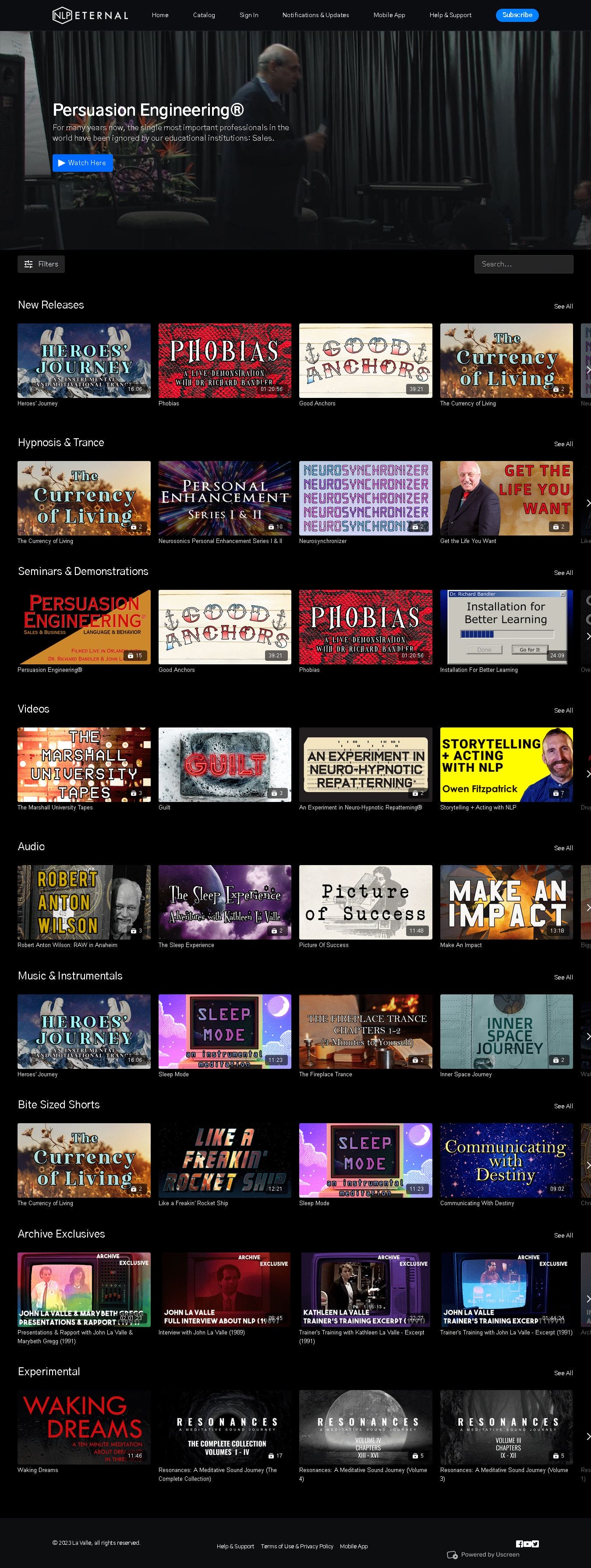 NLP Eternal Courses List
