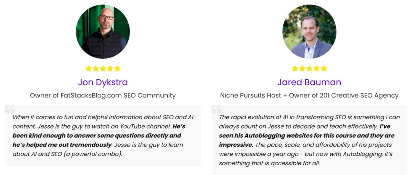 testimonial screenshot