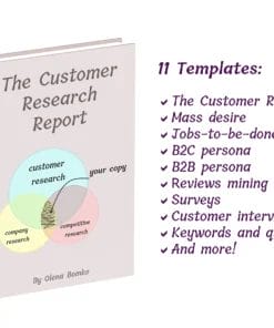 The Customer Research Report: 11 Templates to Organize and Analyze Customer Research Insights Download