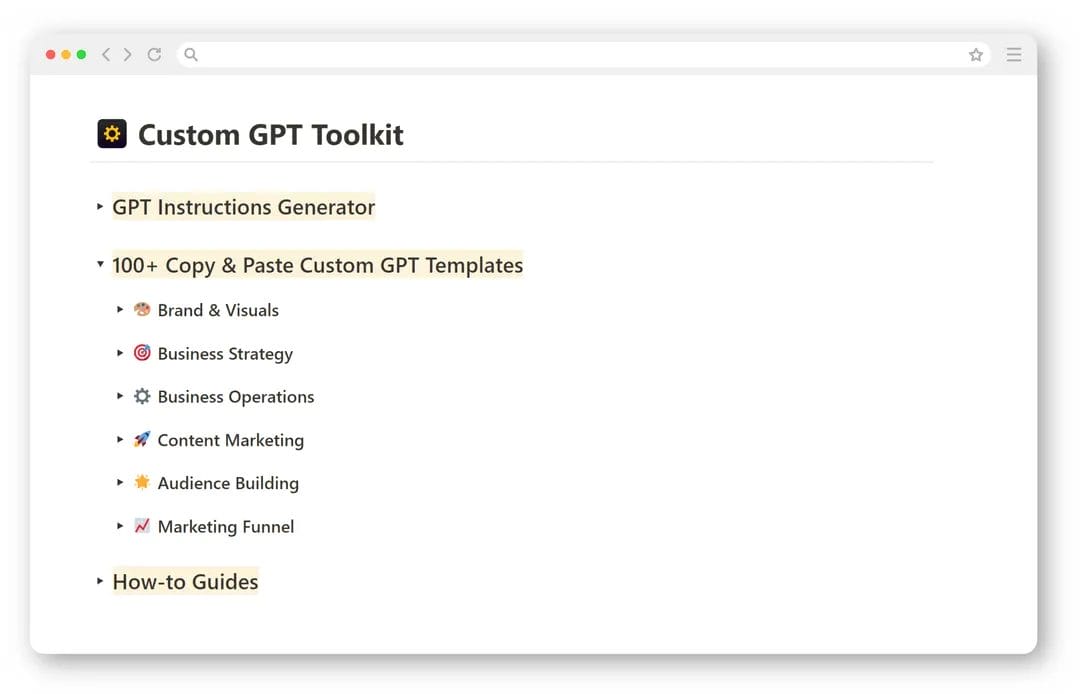 Main product Custom GPT Toolkit