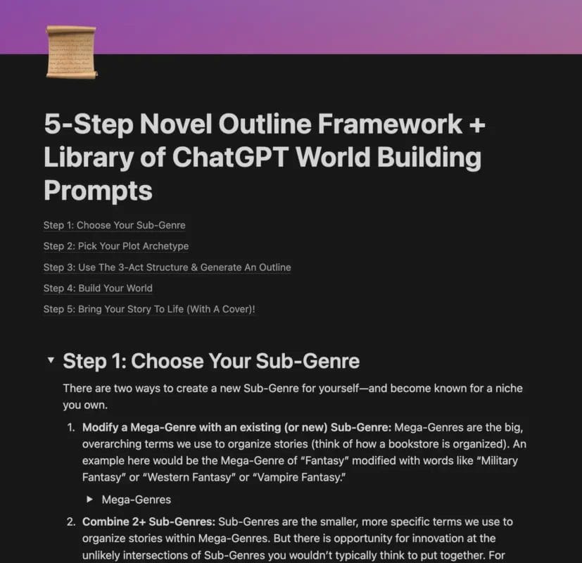 90 minutes novel prompt template