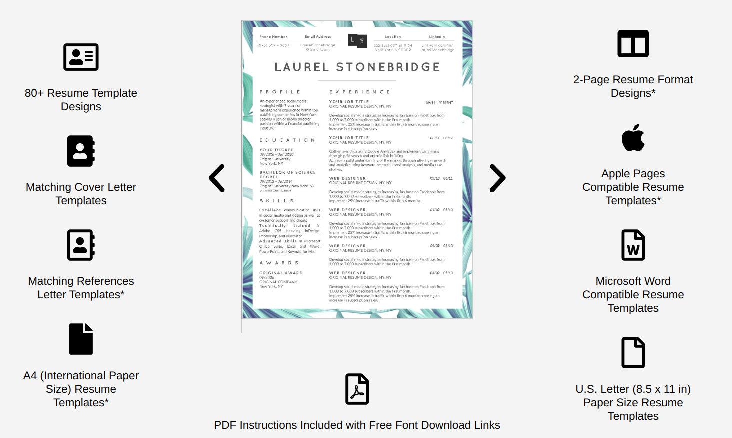 A Sample Resume and its features