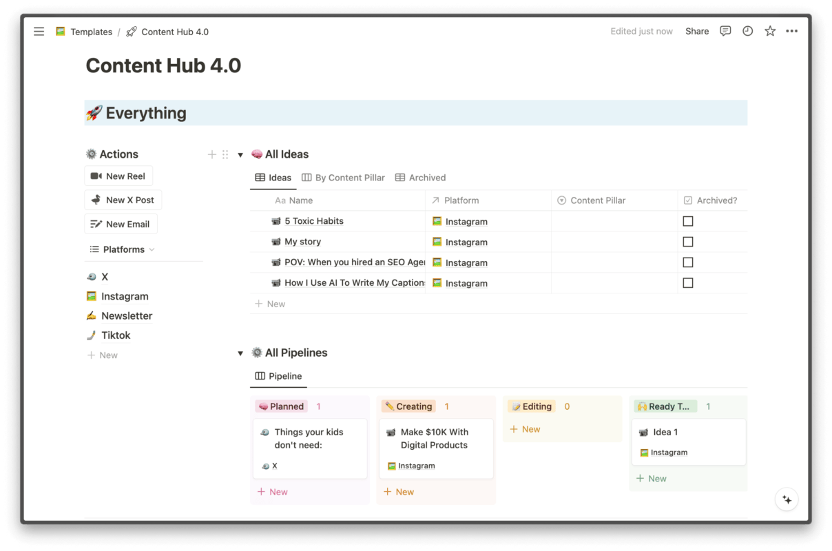 Bonus - Content Hub Notion Template