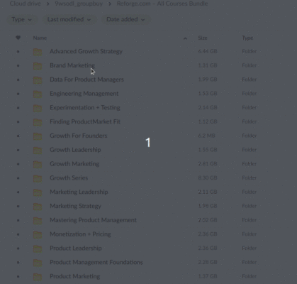 Proof of Files Download - Reforge All Course Bundle