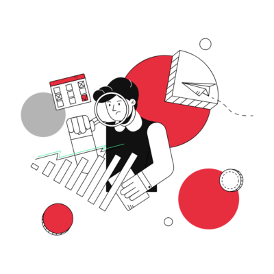 man studying things through a microscope