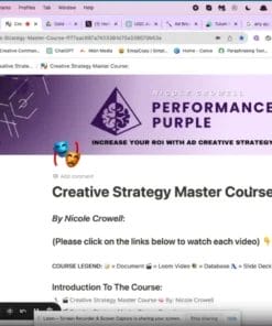 Nicole Crowell – Creative Strategy Master Course Download