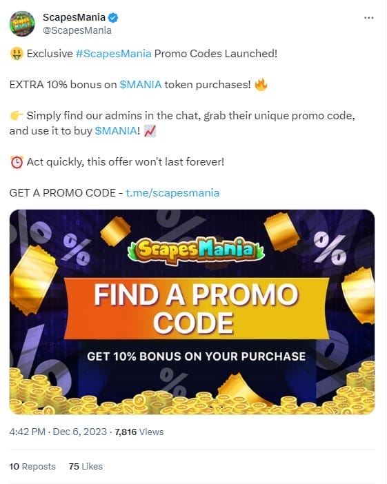 scapesmania promo code