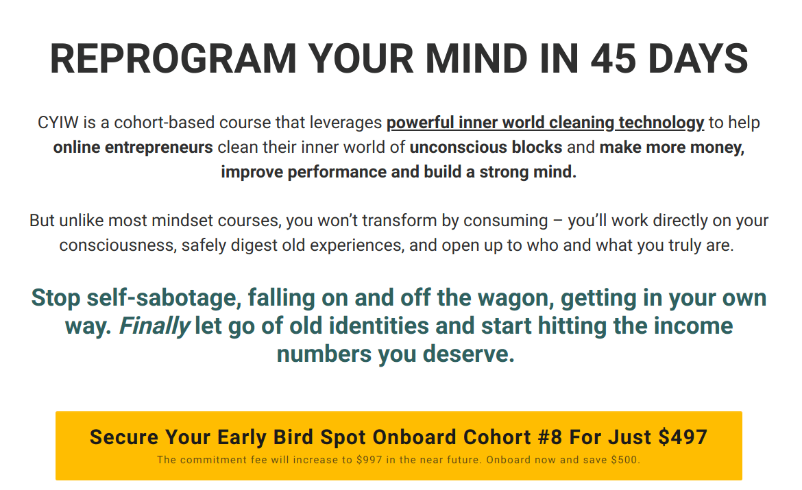 Tej Dosa – Clean Your Inner World- Reprogram Your Mind In 45 Days Download