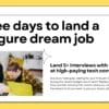 Three Days to land a 6-Figure Dream Job in Tech Download