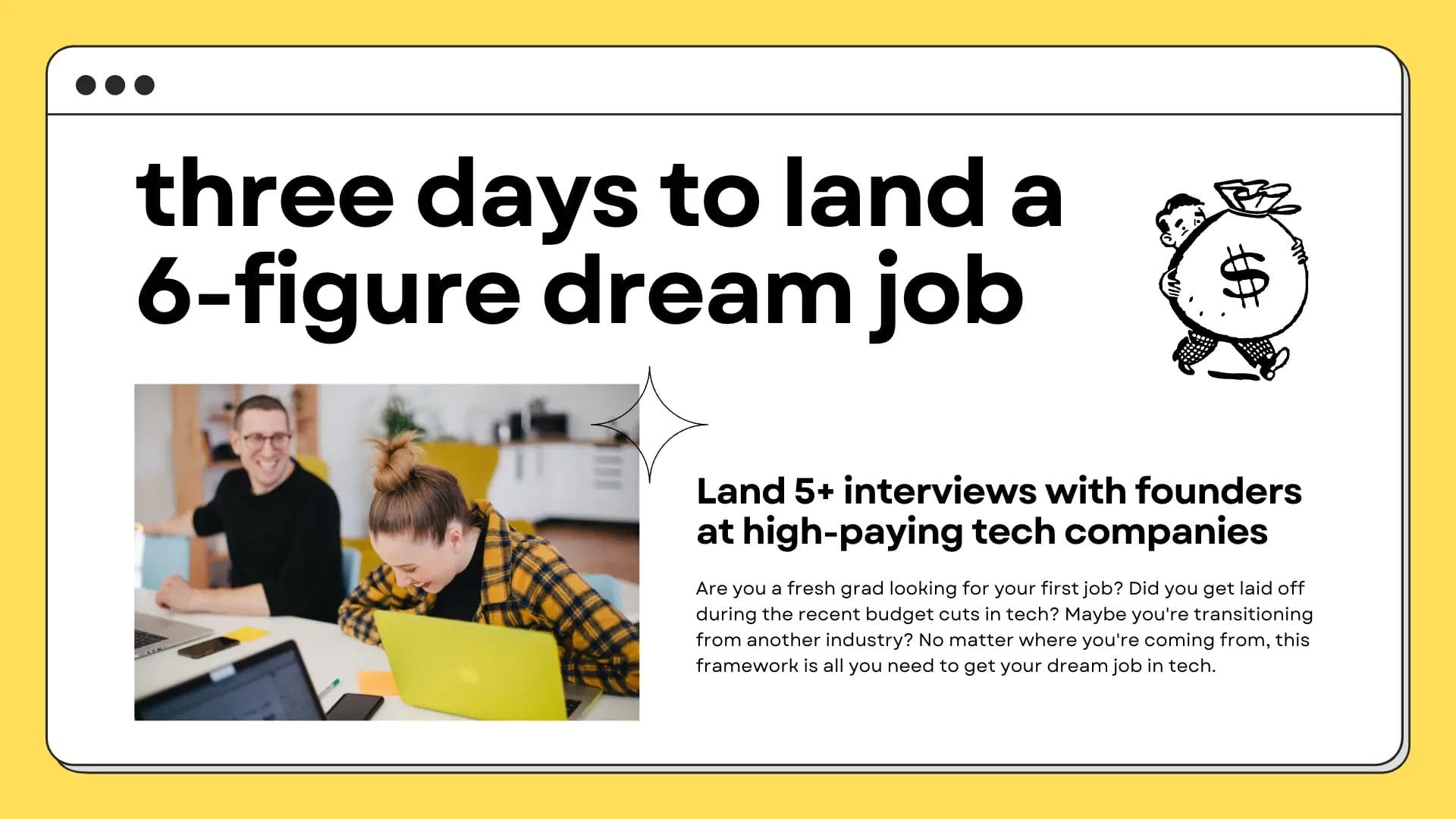 Three Days to land a 6-Figure Dream Job in Tech Download