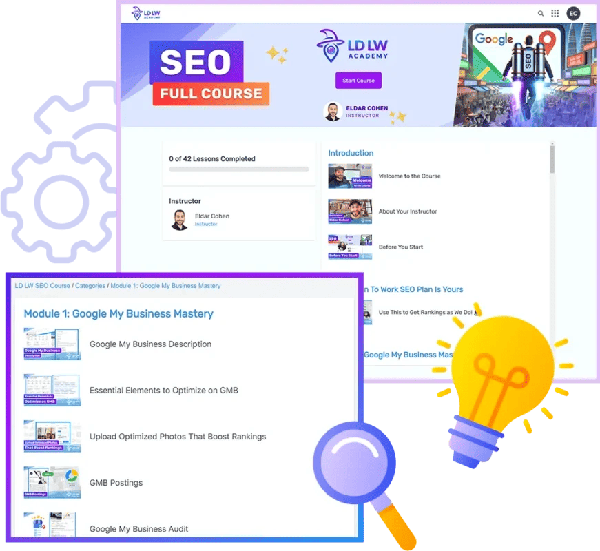 Eldar Cohen – LD LW Seo Course Dashboard