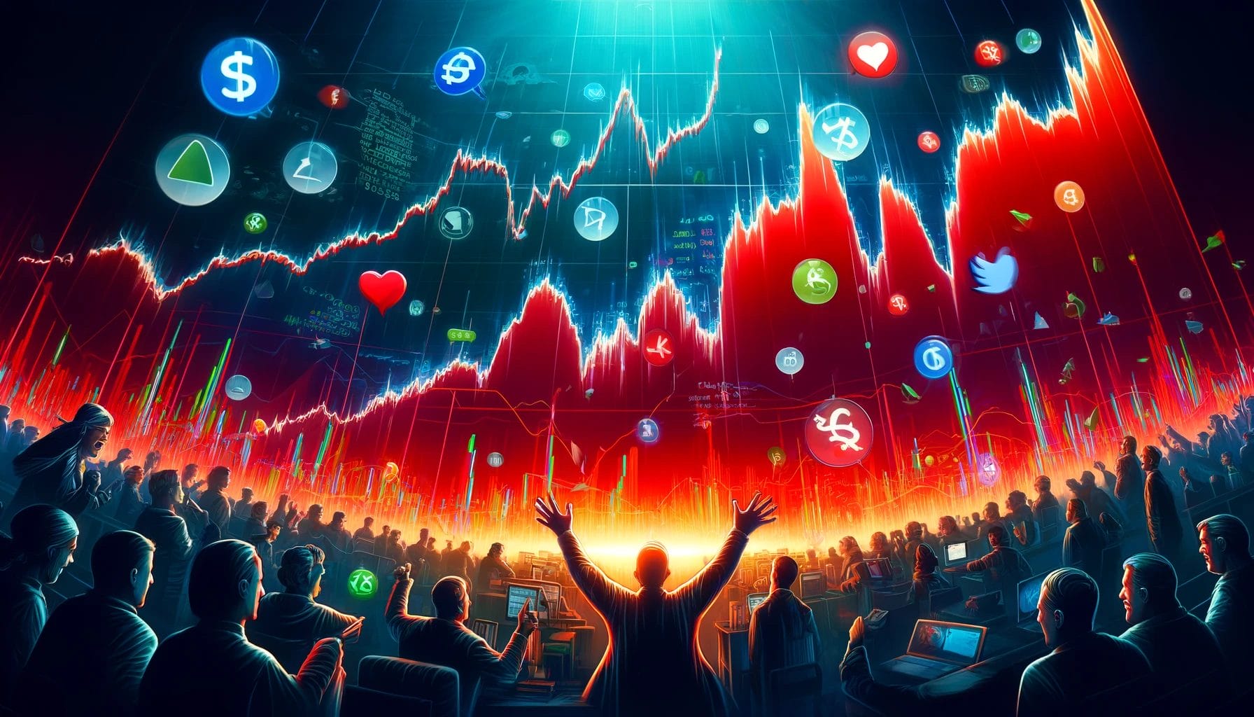 A high-resolution image depicting the dramatic rise and fall of GME stock price