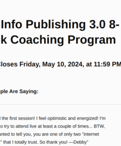 Duston Mcgroarty – The Info Publishing 3.0 8-Week Coaching Program Download
