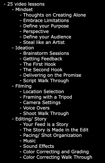 25 Video Lessons