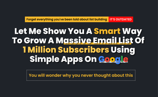 Download Maxdosh - This is how to grow a massive email list of 999,999 subscribers Using Simple Apps On Google