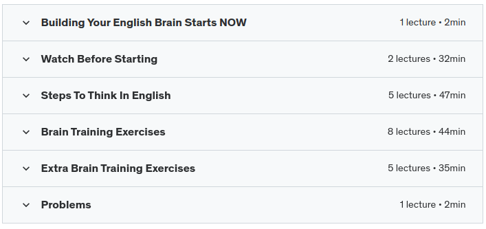Shane (EnglishUnderstood) - English Brain Training - Start Thinking In English Course Content