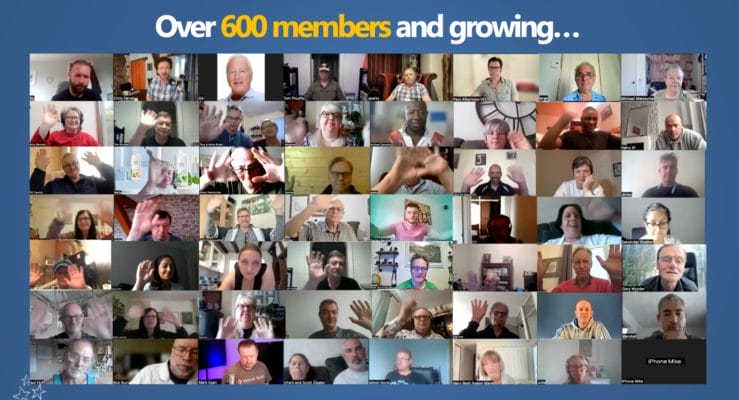 over 600 members