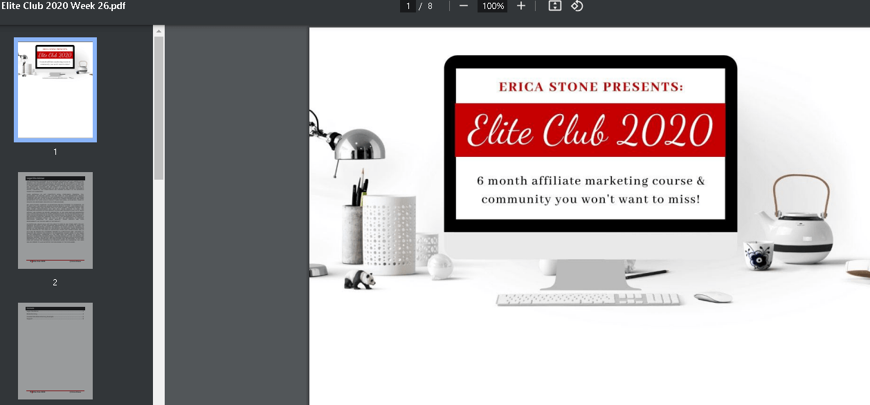 Erica Stone - Elite Club - 6 Month Affiliate Marketing course