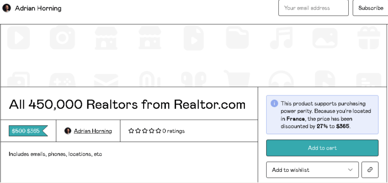 Download All 450,000 Realtors from Realtor.com