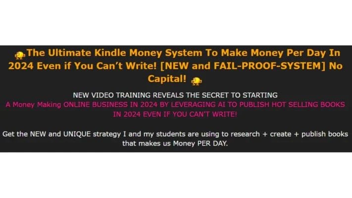 Download BHW [New Video Training 2024] - Make Money With Kindle Books In 2024