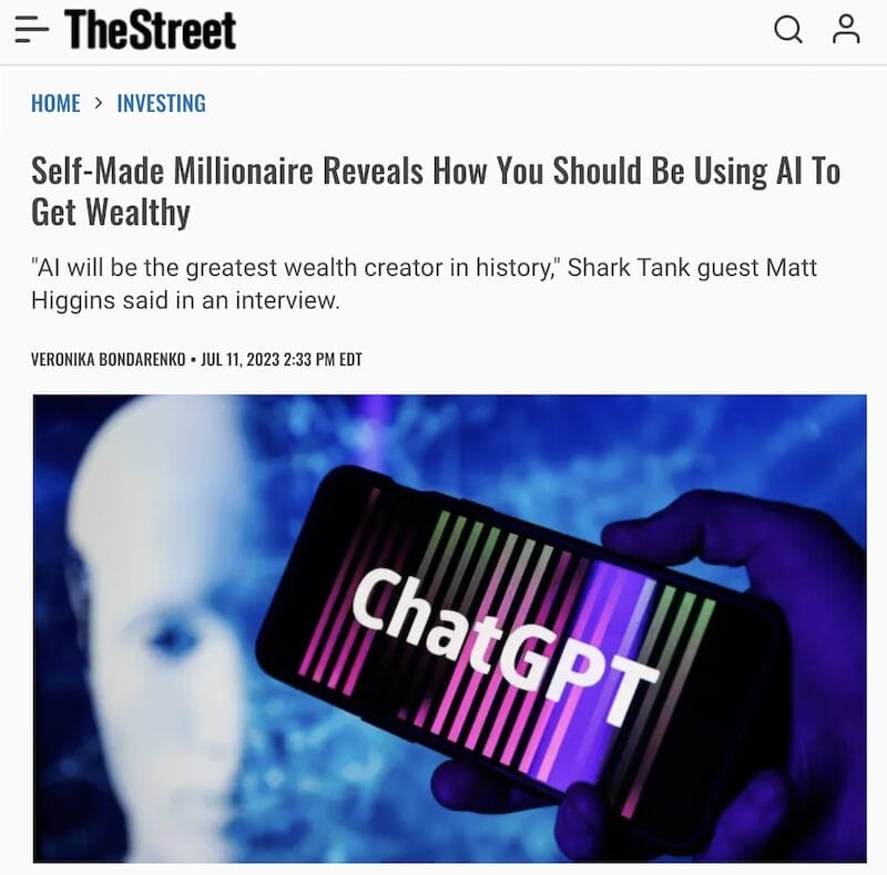 TheStreet - Self-Made Millionaire Reveals How You Should Be Using AI To Get Wealthy