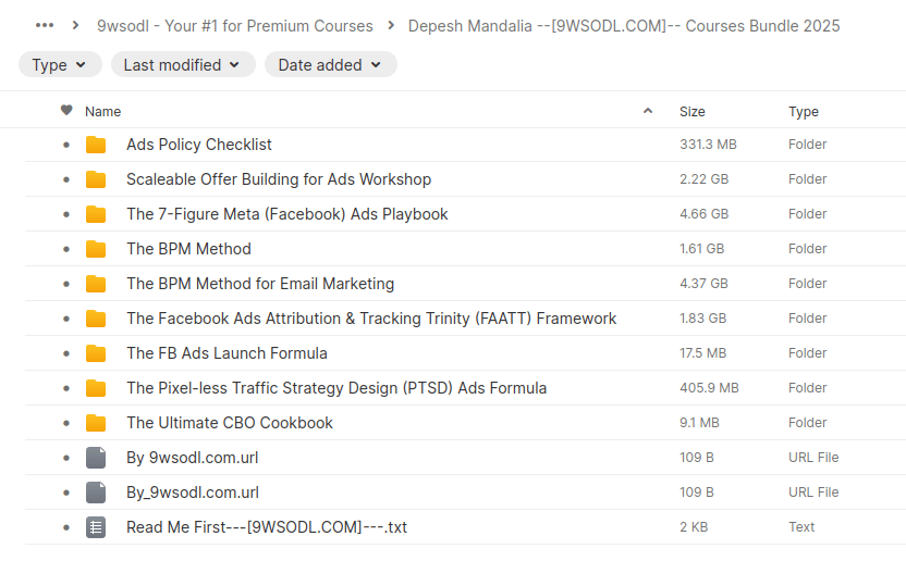 Depesh Mandalia Courses Bundle 2025 - Proof of Files