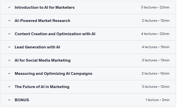 How to Generate Marketing Leads with AI - Course Content