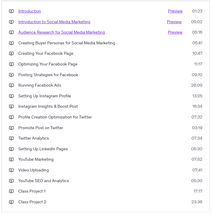 Mastering Social Media Marketing A Comprehensive Guide - Course Content