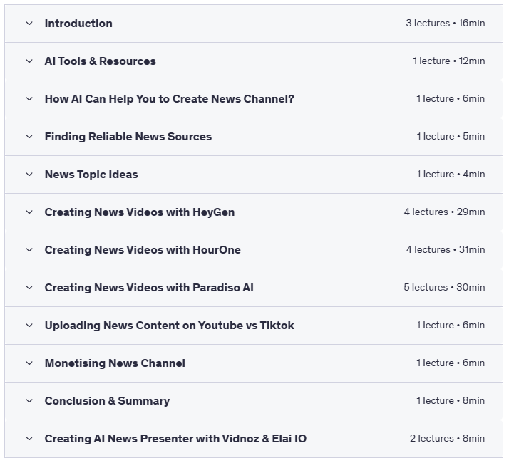 Automating Journalism - Make News Channel with AI Presenters Course Curriculum
