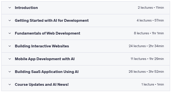 Complete Generative AI Build Pro Web, Mobile & SaaS Apps - Course Curriculum